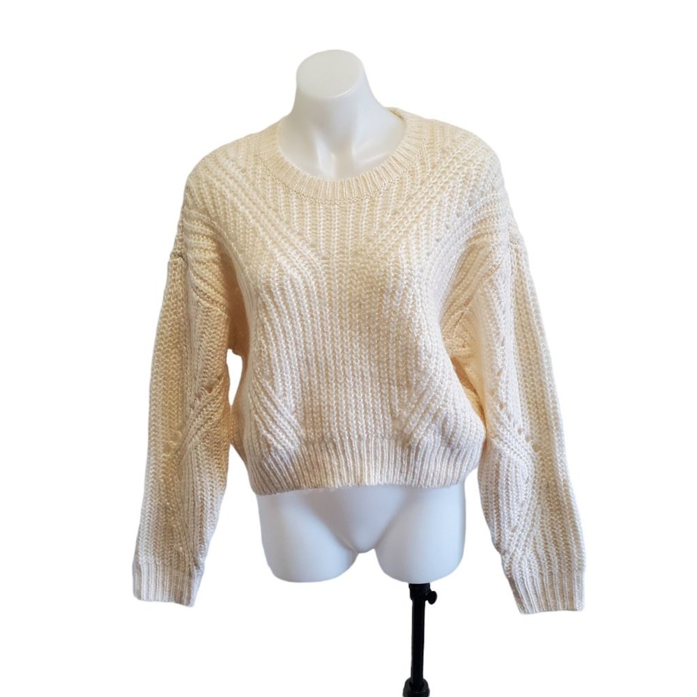 Women's Kendall And Kylie Knit White/Cream Sweaters Med NWNT Super Cozy